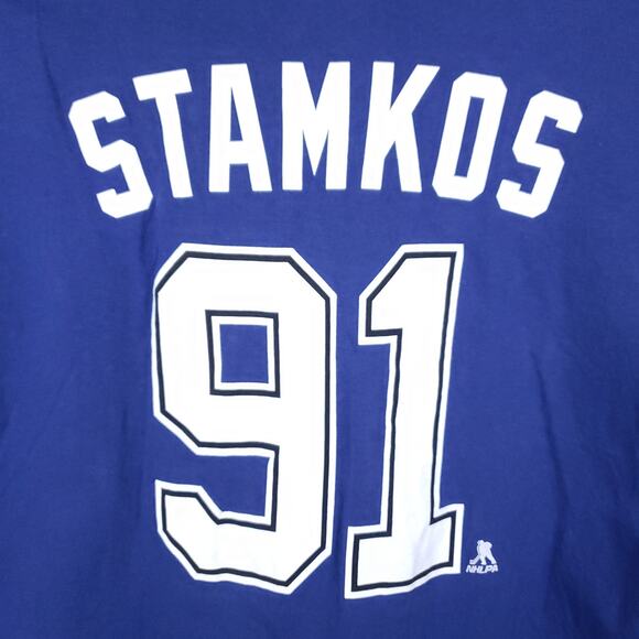 Tampa Bay Lightning NHL Men's #91 Steven Stamkos T-Shirt Jersey Size XL Blue - Picture 6 of 8